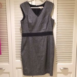 BANANA REPUBLIC tweed v-neck dress